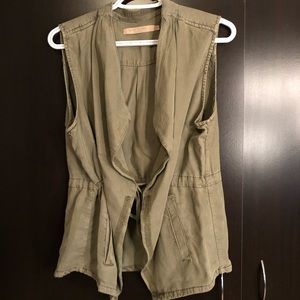 Draped Front Tencel Vest